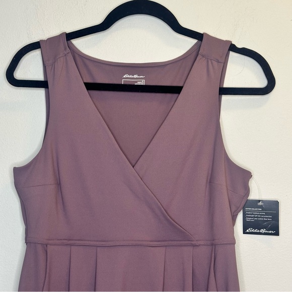 NWT Eddie Bauer Women's Aster Crossover Dress Solid Dusty Violet Pockets Size S - Picture 4 of 12